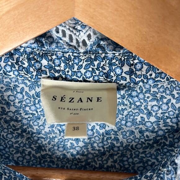 Sezane Blue Floral Maxi Dress - Picture 5 of 8